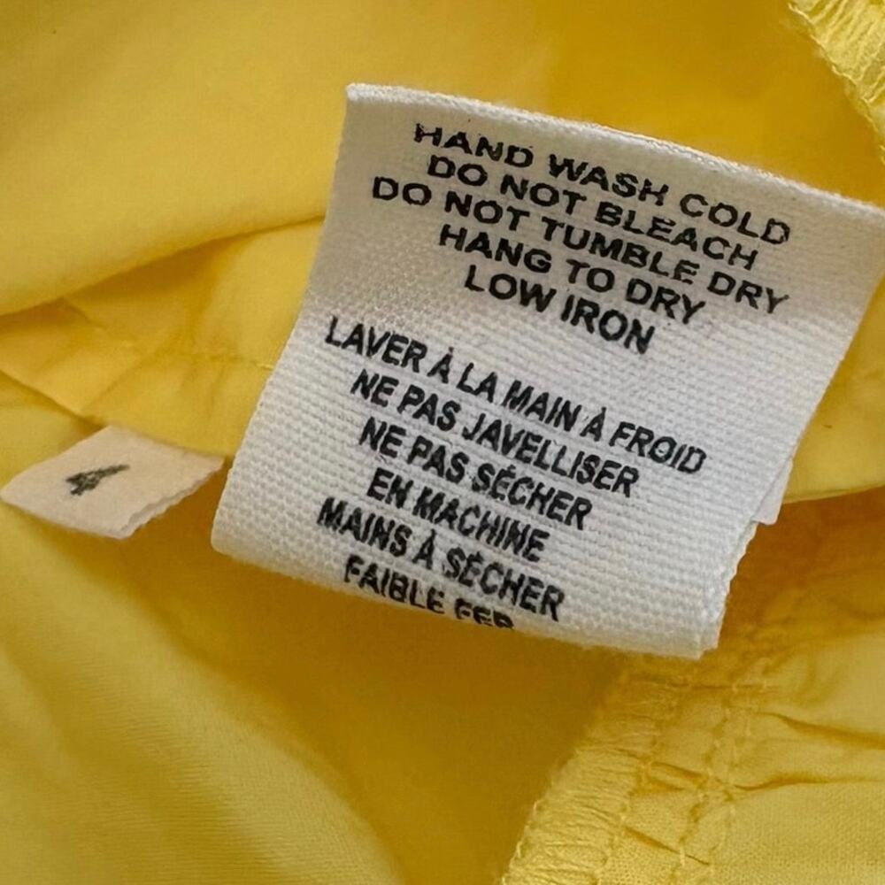 Ulla Johnson Colette Yellow Poplin  Cotton Puff Sleeve Tiered Midi Dress Sz 4 - Picture 6 of 12